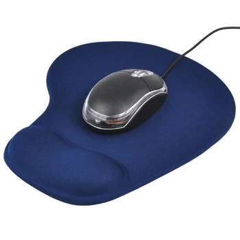 Килимок для миші Comfort Pad з гелевою підтримкою зап'ястя темно-синій