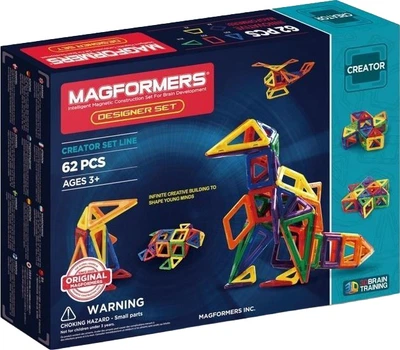 Klocki magnetyczne Magformers Creator Projektant 62 elementy 005-703002 (730658630815)