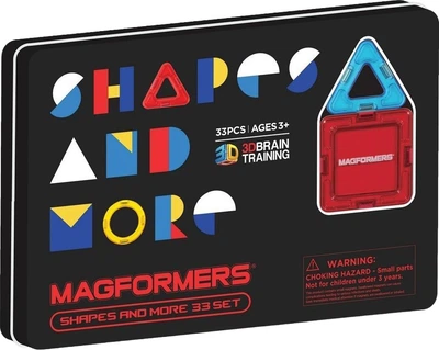 Klocki magnetyczne Magformers Shapes and More 33 elementy 005-799017 (730658990179)