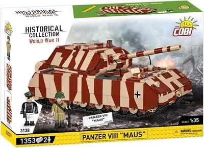 Klocki konstrukcyjne Cobi Historical Collection Panzerkampfwagen VIII Maus 1353 elementy COBI-3138 (5902251031381)