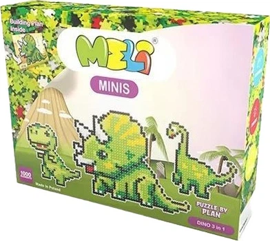 Конструктор Meli Minis Дино 3 в 1 1000 елементів 50321 (5902431291147)
