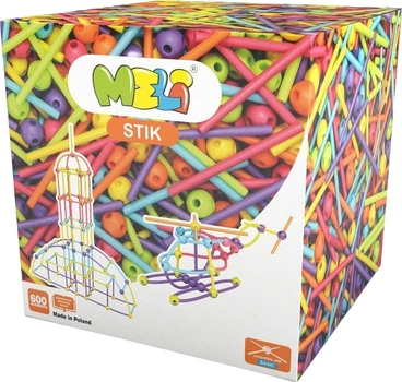 Klocki konstrukcyjne Meli Stik Neon 600 elementów 50602 (5902431291376)