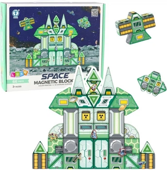 Klocki magnetyczne Leantoys kosmos 66 elementów 25284 (5905991063681)