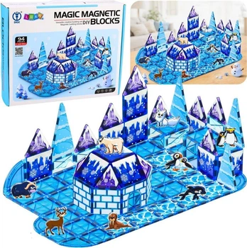 Klocki magnetyczne Leantoys Lodowa Kraina 94 elementy 29204 (5905991092094)