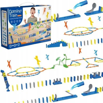Klocki konstrukcyjne Maksik domino pociąg 120 elementów PRO4460 (5906302704460)
