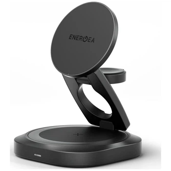 Бездротовий зарядний пристрій Energea Alumag GYRO 360 Qi2.2 25W Gunmetal (8885020104486)