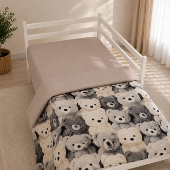 Простирадло Mirson Ranforce Elite 17-0984 Teddy Cloud 150х220 см (2200013686606)