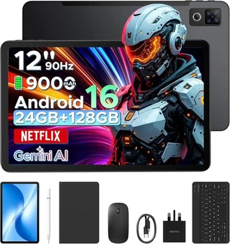 Планшет 12'' DOOGEE U12 6+18/128Gb 8 ядер Android 16 9000 mAh Чорний (102169899)
