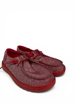 Мокасини Hey Dude Wendy Funk Sparkle (43350-610), Червоний, Розмір 39 (US W8) устілка 25.5см