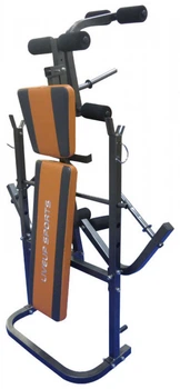 Лавка для жима FITNESS WEIGHT BENCH Черный/серый/оранжевый 145x136x96см (LS1101)