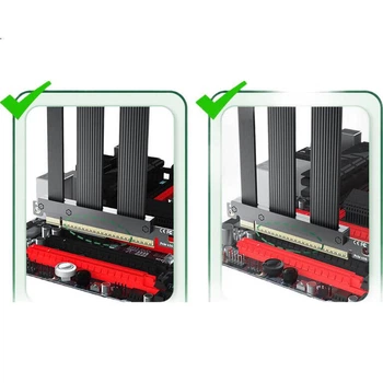 Удлинительный кабель для видеокарты KELEPU PCIe5.0 X16, вертикальный адаптер 90 градусов, 15 см, для энтузиастов, полная скорость, без затухания, поддержка 5090, черный.