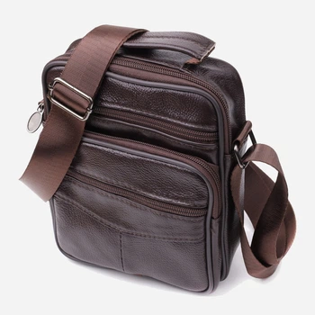Сумка планшет через плечо мужская из натуральная кожи Vintage leather-22865 Коричневая