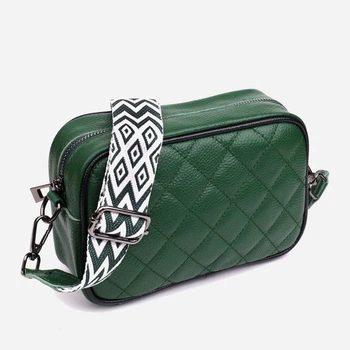 Сумка кросс боді через плече жіноча з натуральної шкіри Vintage leather-22857 Зелена