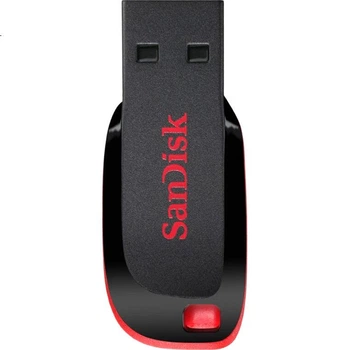 Флешка SanDisk 32ГБ USB 2.0 CZ50 Cool Blade черно-красная, с шифрованием