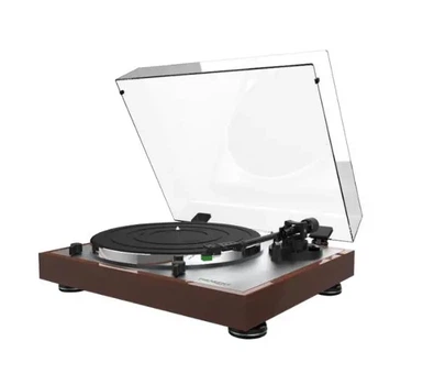 Грамофон Thorens TD 402 DD Автоматичний Прямий привід Передпідсилювач Коричневий блискучий