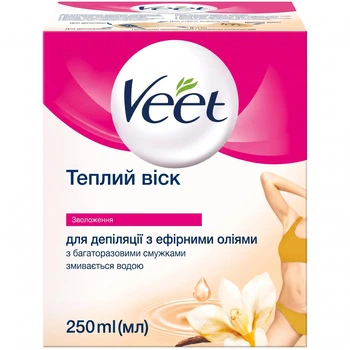 Теплый воск для депиляции Veet с эфирными маслами 250 мл