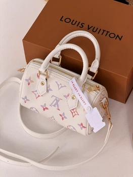 Жіноча сумка Louis Vuitton Nano Speedy Aquarelle Premium білий