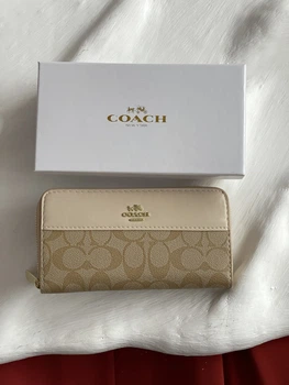 Кошелек Coach Signature Accordion Zip Wallet 938195 молочный
