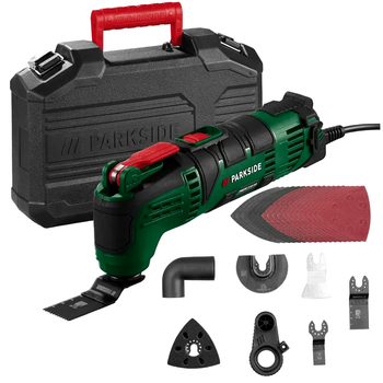 Багатофункційний інструмент 310 Вт для дому з аксесуарами 9 шт Parkside HM-0034