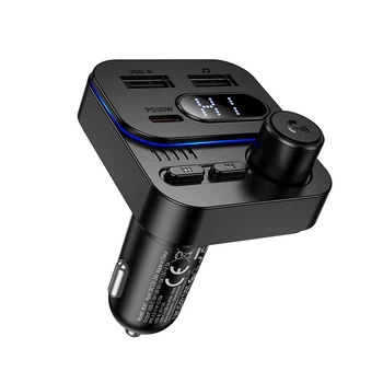 FM-трансмиттер BOROFONE BC61 45W 3 USB-порта Bluetooth 5.4 черный