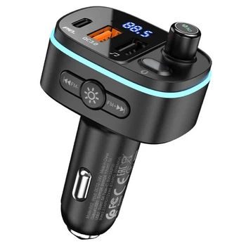 FM-модулятор HOCO E62 Fast PD20W QC3.0 Bluetooth 5.0 20 Вт черный