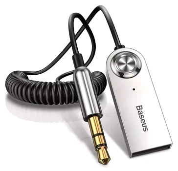 Bluetooth-ресивер Baseus BA01 USB 3.5 мм 30-100 см Черный TPE+ABS
