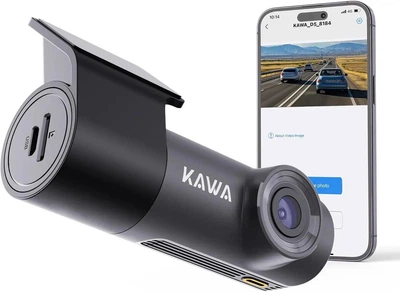Компактный автомобильный видеорегистратор KAWA D5 2K QHD WIFI 1296P 140° G-сенсор