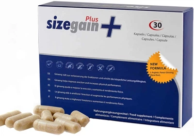 Засіб для підвищення чоловічої потенції 500Cosmetics Sizegain Plus 30 капсул (8437012718036)