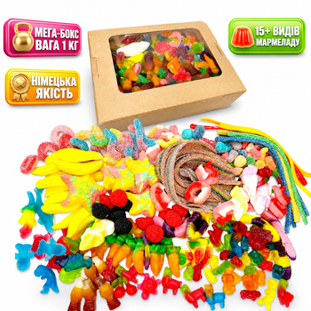 Подарочный набор желейных конфет Trolli мармеладный бокс 1кг