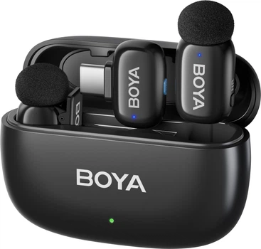 Беспроводной петличный микрофон Boya mini 2-02 Type-C Black