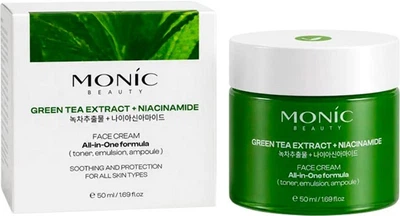 Крем для обличчя Monic Beauty All-in-One Formula з екстрактом зеленого чаю та ніацинамідом 50 мл (5061010293153)