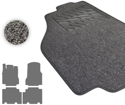 Текстильні килимки Pro-Eco Graphite для Mercedes-Benz A-Class (V168)(long)(2 ряд роздільний) 2001-2004 (PE 2091393)