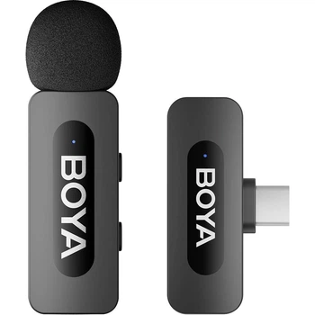 Микрофонная радиосистема Boya BY-V10 V2.0 USB-C with 1 TX + 1 RX Black [168944]