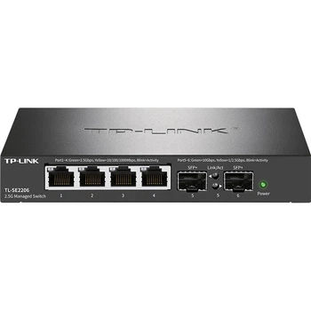 Коммутатор TP-LINK TL-SE2206 управляемый на 4 порта с 2.5G и оптическими портами