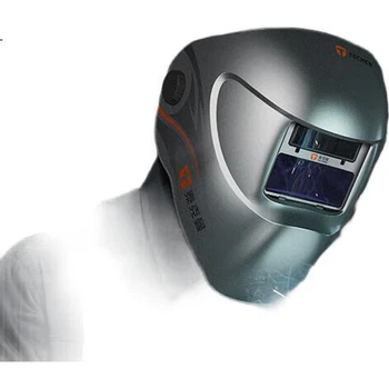 TECMEN 600S-G2 Автоматическая затемняющая сварочная маска второго поколения, надеваемая на голову, для дуговой и точечной сварки, черная (внешняя защита *10 + внутренняя защита *8)