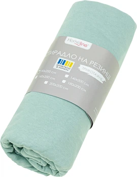 Простирадло на резинці Home Line Полуторне 90 x 200 х 20 см Кулір М'ятний (202467 HL)