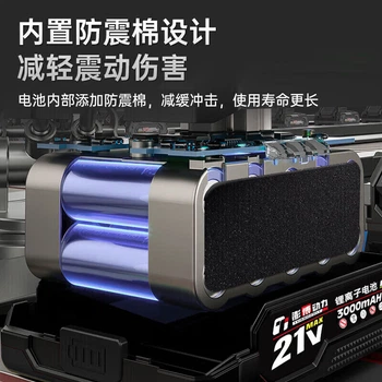 Угловая шлифовальная машина TURBOVOLT 21 В, электрогайковерт, дрель, электроинструмент типа Makita, литиевая батарея 4,5 Ач.