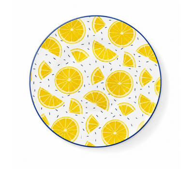 Набір 6 шт тарілок керамічних 20 см LEMON