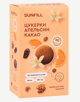 Цукерки з апельсином Sunfill 120 г