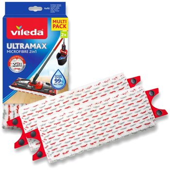 Запасные насадки плоские микрофибра для пола 2 шт красный Vileda LS-0209