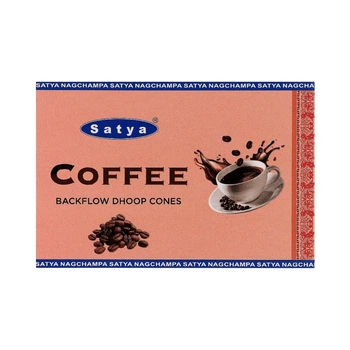 Аромаконусы обратного потока Кофе Coffee Backflow Dhoop Cone 10шт. Satya 8904234410203