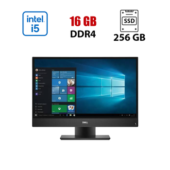 Моноблок Dell OptiPlex 5270 / 21.5" (1920x1080) TN / Intel Core i5-9600 (6 ядер по 3.1 - 4.6 GHz) / 16 GB DDR4 / 256 GB SSD / Intel UHD Graphics 630 / WebCam б/у