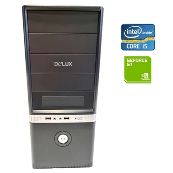 ПК Delux Tower / Intel Core i5-4690S (4 ядра по 3.2 - 3.9 GHz) / 8 GB DDR3 / 500 GB HDD / nVidia GeForce GT 440, 1 GB DDR3, 128-bit / 450W б/у