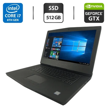 Ігровий ноутбук Dell Alienware 15 R4 / 15.6" (1920x1080) IPS / Intel Core i7-8750H (6 (12) ядер по 2.2 - 4.1 GHz) / 16 GB DDR4 / 512 GB SSD / nVidia GeForce GTX 1070, 8 GB GDDR5, 256-bit / WebCam б/в