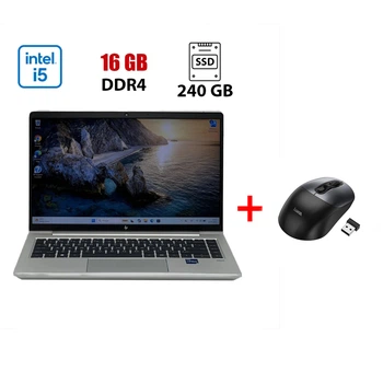 Ультрабук Б-клас HP EliteBook 640 G9 / 14" (1920x1080) IPS / Intel Core i5-1245U (10 (12) ядер по 3.3 - 4.4 GHz) / 16 GB DDR4 / 240 GB SSD / Intel Iris Xe Graphics / WebCam б/в + Подарунок Бездротова миша HOCO GM28