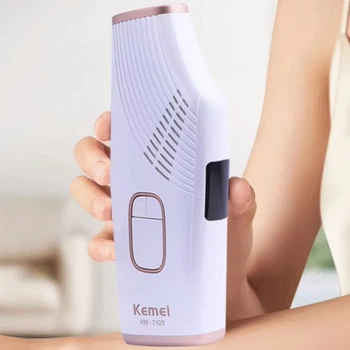 Фотоэпилятор Kemei KM-7105 устройство для удаления волос с ледяным охлаждением LED экраном и регулировкой мощности