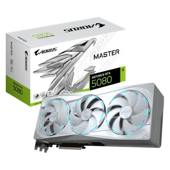 Видеокарта GeForce RTX 5080, Gigabyte, AORUS MASTER ICE, 16Gb GDDR7 (GV-N5080AORUSM ICE-16GD)