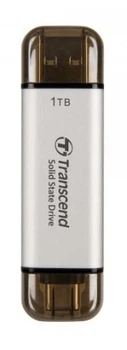 Зовнішній накопичувач SSD, 1Tb, Transcend ESD310, Silver (TS1TESD310S)