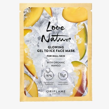 Гелева маска для обличчя Oriflame Love Nature з органічним екстрактом манго