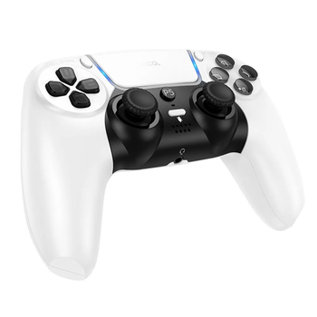Беспроводной геймпад джойстик для Sony PS5 с вибрацией и поддержкой гарнитуры GA32 Dragon Белый